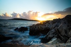 *One of a Kind*  8×10 Photograph Printed on Canvas of Sunset in Croatia