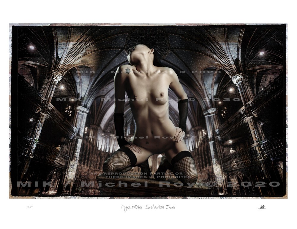 Art Nude «Sarah@Notre Dame» 8×10 Sign Mik & Num 8/25 Fine Art Nude Photo Model