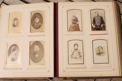 Antique Photo Album 63 Sepia Portrait Photos Women Family Rabin France 1888