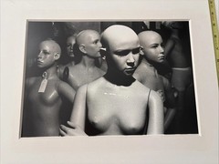 MANNEQUIN PHOTO Art Matted W Matte 22 X 18 Black And White Unknown Artist