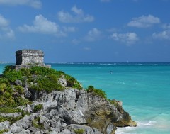 Ruins at Tulum 11″ x 14″ Color print 16″ x 20″ Double Mat by Rob Power