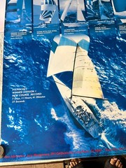 Hawaiian Marine poster Transpac 2001 large L.A. to Honolulu Yacht Race 27×39