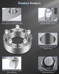 ECCPP 4PCS 2 inch 50mm Wheel Spacers 5×5.5 to 5×5.5 5×139.7 to 5×139.7 108mm …
