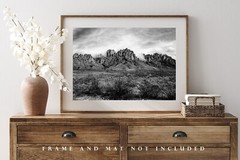 Organ Mountains Chihuahuan Desert New Mexico Black and White Photography Print