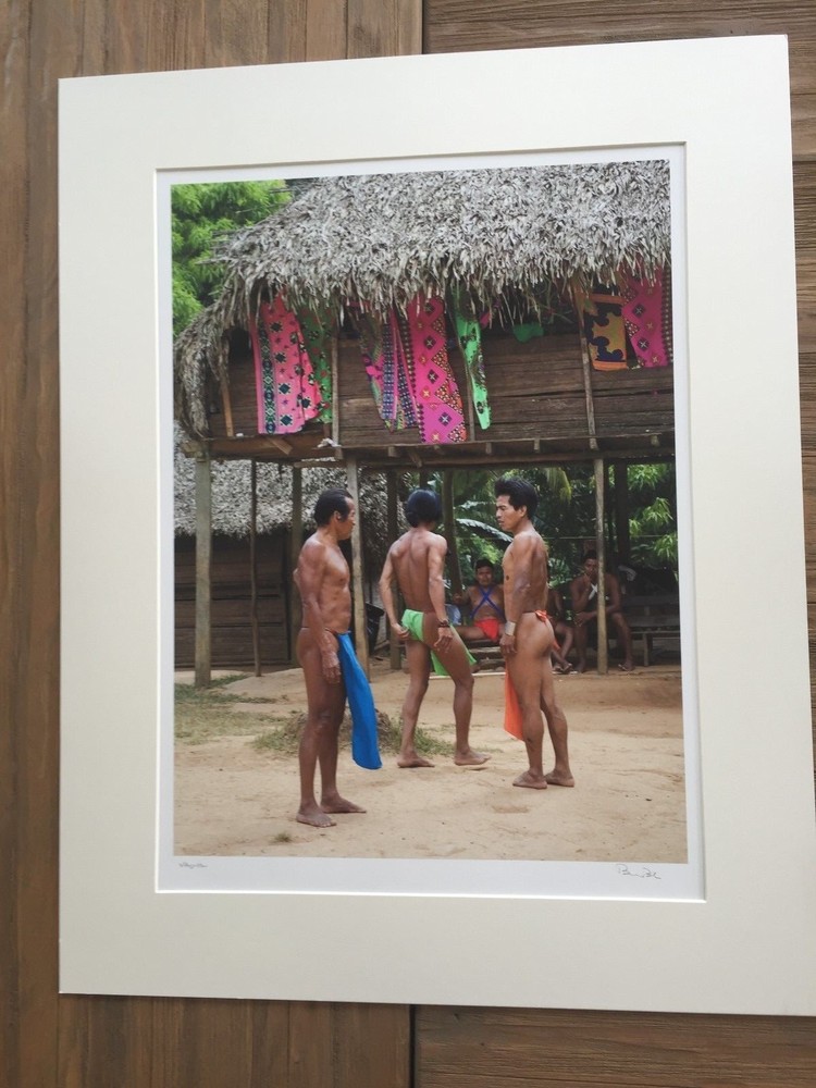 BRUCE BLUM SIGNED COLOR Photo Print (19″X 24 «)-«Village Men»