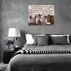 Farmhouse Animal Wall Art Rustic Pig Cow Canvas Prints Painting Country Farm …
