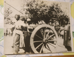 Photo Man Shiraz Iran 1890 Cannon Protected Prisoner Execution Print Circa 1960 AT