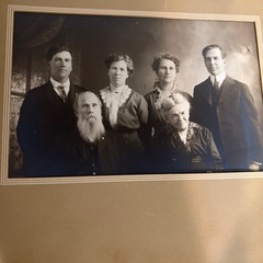 Early 20th Century Antique Studio Family Sepia Vintage Photograph Photo Foldout