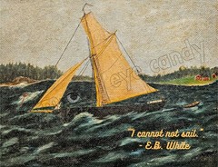 Sailboat on Stormy Sea «I CANNOT NOT SAIL» DIGITAL DOWNLOAD Print at Home Art