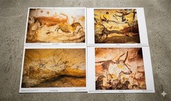 Set of 12 Lascaux Cave Art Photo Prints 1996 Crystal Productions France