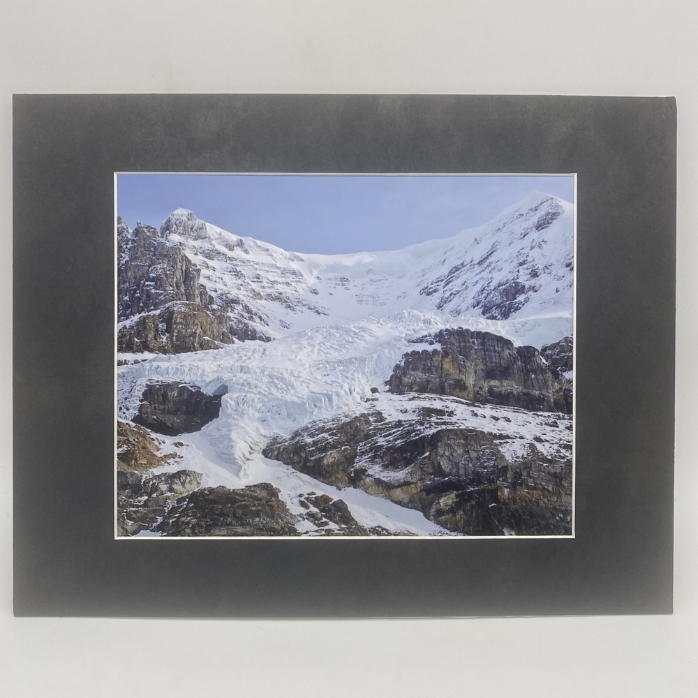 Matted Snowy Mountain Landscape Photo Print 11 X 14 Wall Art Gallery Decor