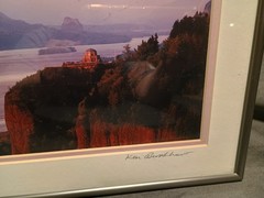 Crown Point Sunset Columbia River OR WA Ken Burkhart Photography Framed 8 X 16″