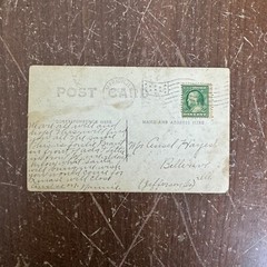 Antique 1919 Portrait Group Photo on Postcard Marion IL to Belle Rive IL
