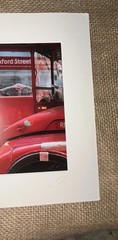 VTG ‘05 Signed JUREK NEMS 7.5”Photograph RED BUS WESTMINSTER COVENT GARDEN 10”Sq