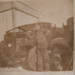 1933 Military Mechanic Truck Photo For Men Bari Dedicated Signed (F. 09)
