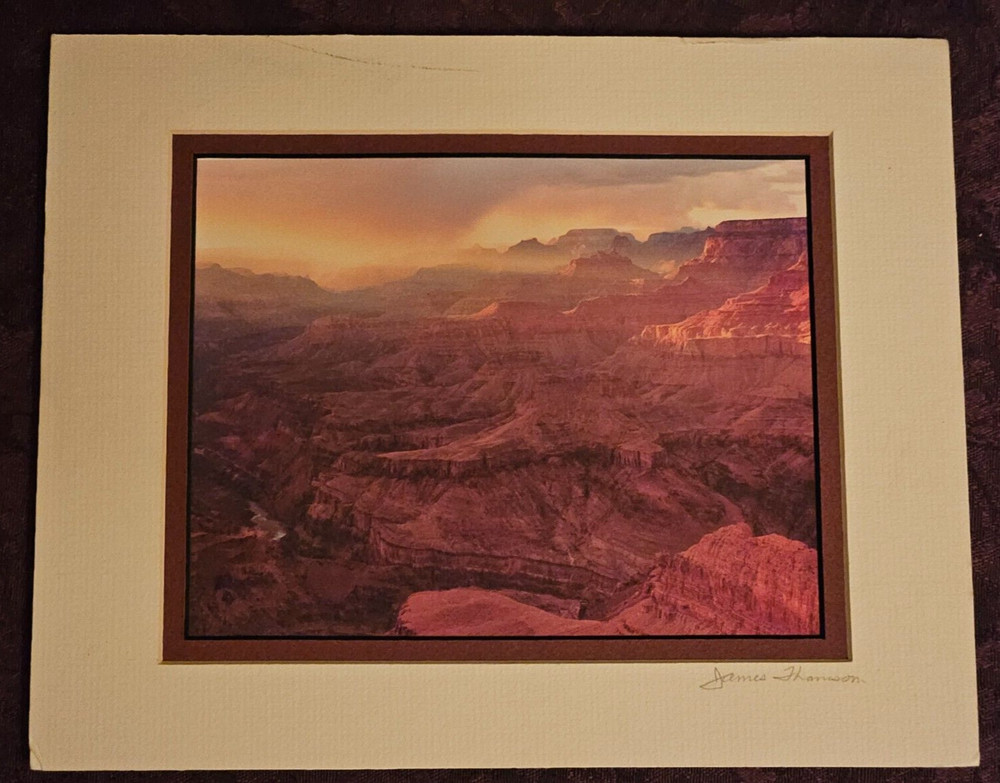JAMES THOMSON SIGNED PRINT PHOTOGRAPH Clouds Over GRAND CANYON. 10″x 8″
