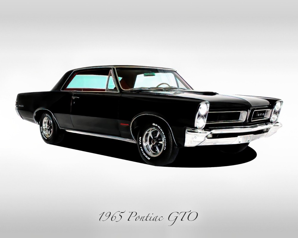 Classic Cars – 1965 Pontiac GTO – Black – Print