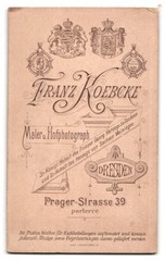 Photograph Franz Koebcke, Dresden, Prager-Strasse 39, portrait young lady with H