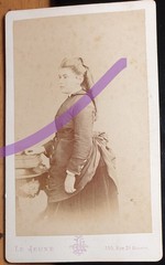 Standing Young Woman in Crinoline / Circa 1860/70s CDV Le Jeune Paris