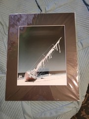 8 By 10 Beached Sailboat In Infrared Photography Print