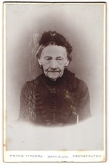 Photograph Franz Mader, Oberstaufen/Bavaria Allgäu, portrait elderly lady with skin