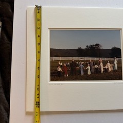 Bill Coleman Signed Amish No 627 Matted Photograph School Children Farm