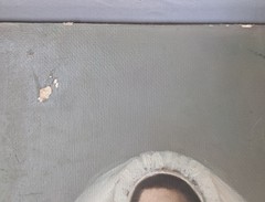 1940s 25×30 VTG Hand Colored Bridal Portrait Bride Wedding Canvas Board Signed