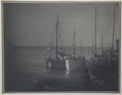 George SEELEY: Harbor Scene, 1916 / VINTAGE Platinum print / MOUNTED / SIGNED!