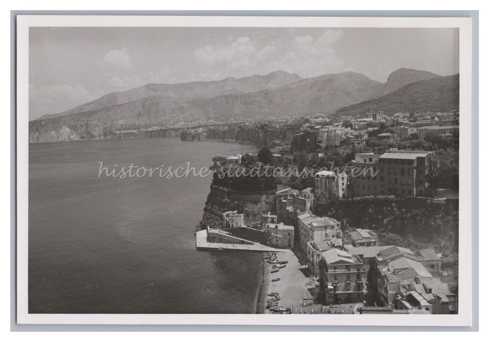 Meta near Sorrento Italy 1953 – Gulf of Nepal – Old Photo 1950s