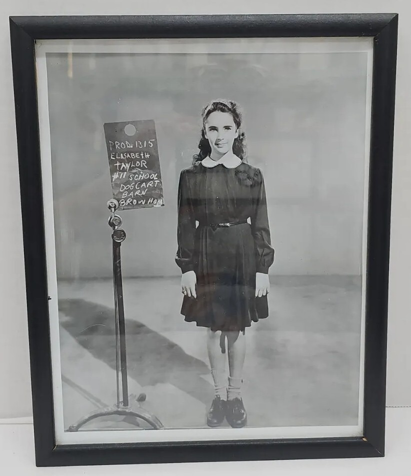 Young Elizabeth Taylor Screen Test Photo Print Actress Movie Star 8.5×11 Framed