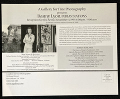 SIGNED Danny Lyon – Indian Nations – A Gallery For Fine Photography 8×10 Print