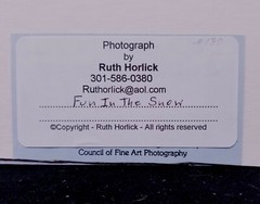 Original Smurf Photo 14 X 11 Matted Signed Ruth Horlick Titled Fun In The Snow