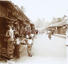 Sri Lanka Ceylan Colombo Street Boutiques Photo Glass Plate Stereo Vintage