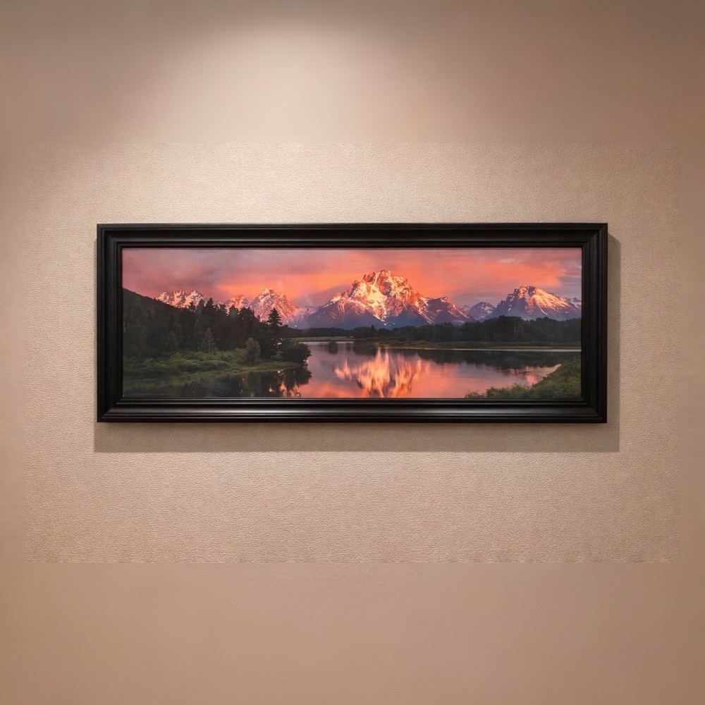 Panoramic Framed Photo (43 x 16.5) Grand Teton National Park Wyoming – Brand New