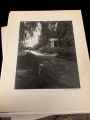 Signed Black & White Photo by Jerry Turner 8×10 Garden Scene Pergola 11×14 Mat