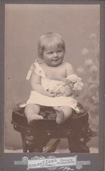 Zeibig CDV – Child with Doll – Dresden around 1905