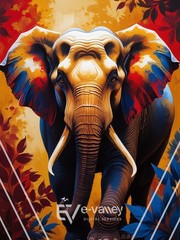 Elephant Artwork Digital Product HD Image Picture Photo Wallpaper for Print