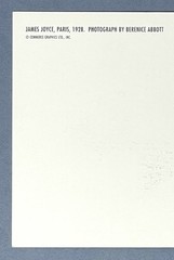 James Joyce Art Print Card Photo By Berenice Abbott 4.25”x6” Fotofolio