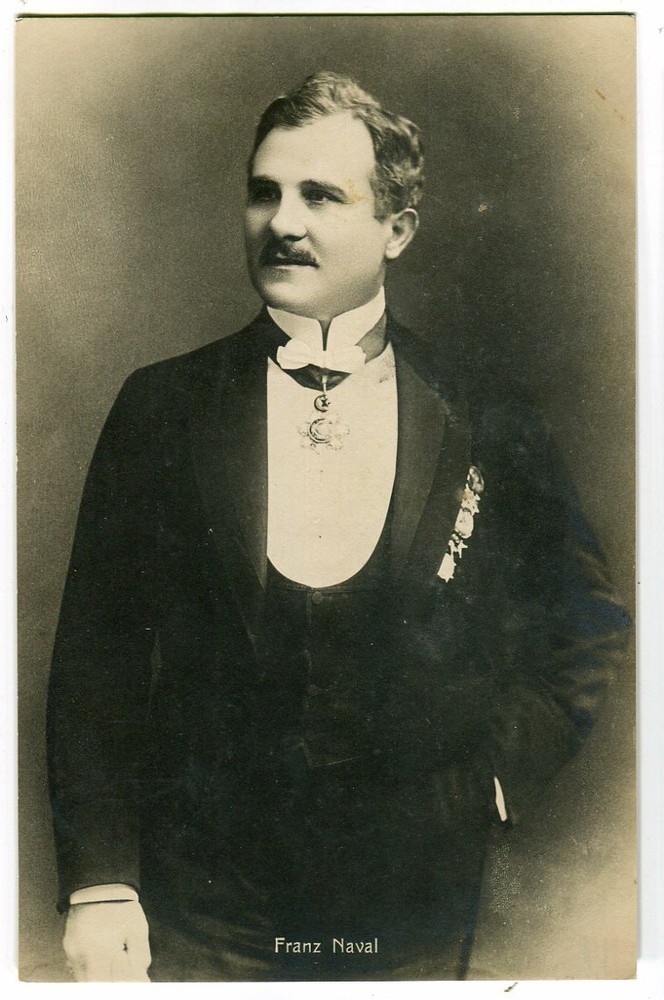 Photo Postcard Portrait Franz Naval Tenor with Awards c. 1905 #2