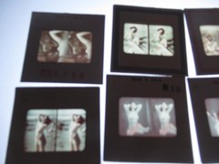 Vintage 1940’s 35 Female Pin-up Slides 35mm Single Slide Stereooptic cl