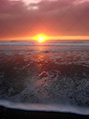 Digital Image Picture Photo Wallpaper: Ocean Beach Sunset
