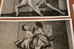 Three Great Vintage Photos – Two Pretty Women Singing and Dancing – 1950s-60s