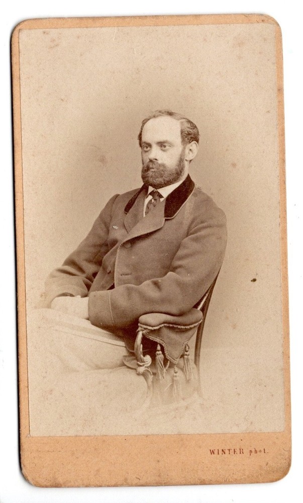 CDV Photo Mr Winter Pirna & Carlsbad Karlovy Vary Czech Republic Circa 1880 (C1156)