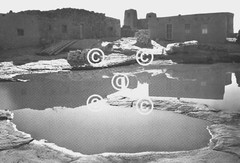 Book Plate Ansel Adams B/W 7. x 10.25″ Pool, Acoma Pueblo, AZ 1942