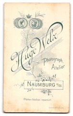 Photograph Hugo Welz, Naumburg a. Qu., Cute Little Girl with Hat and Doll