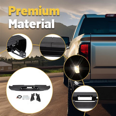 Rear Step Bumper Compatible with 1999-2007 Chevy Chevrolet Silverado GMC Sierra