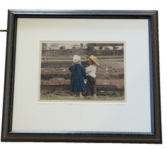 Bill Coleman Amish Photograph Early On No 972 Sharing 11/850 Signed 14” x 11”