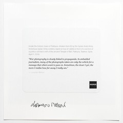 SIGNED Lorenzo Meloni Photo – Palmyra, Syria. 2016. Magnum Square Print 6×6″
