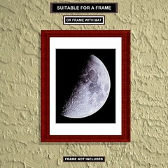 Wall Decor Home & Office 8×10 inch Moon (FirstQuarter) Photo Print M4139