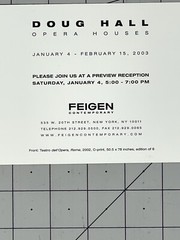 Doug Hall (b. 1944) Art Announcement Card 2003 – Opera Houses – Feigen Gallery